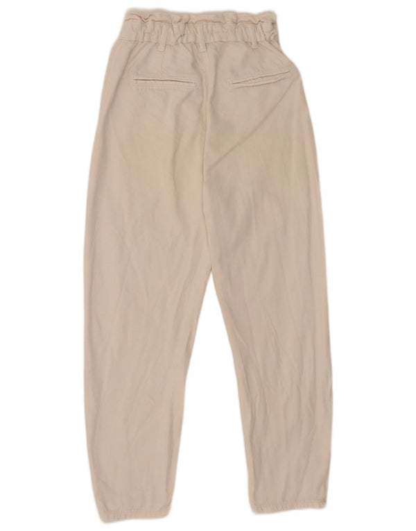 Jeans affusolati a vita alta da donna Zara EU 32 2XS W22 L24 Cotone bianco
