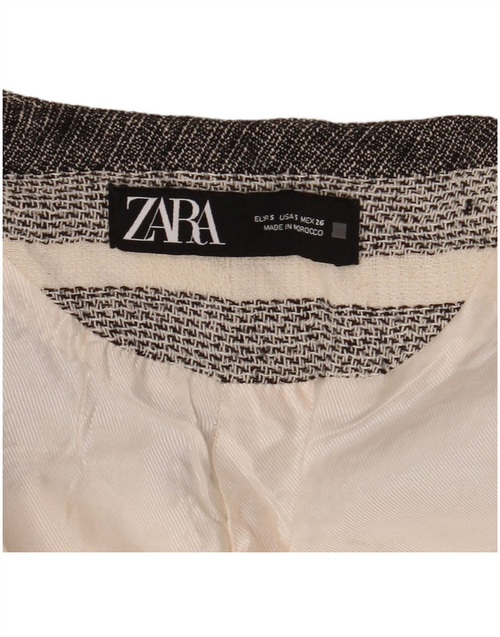 Giacca Bolero da donna Zara UK 10 piccola a righe bianco sporco