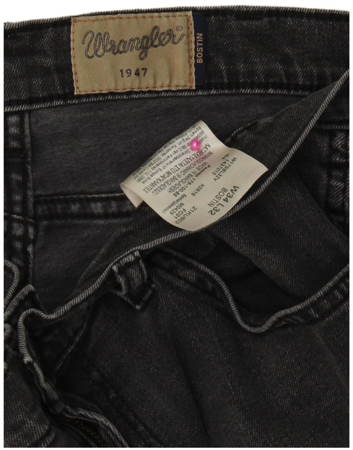 Jeans dritti Boston Wrangler da uomo W34 L32 cotone grigio