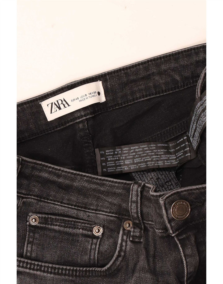 Jeans slim da donna Zara EU 40 medio W30 L28 cotone nero