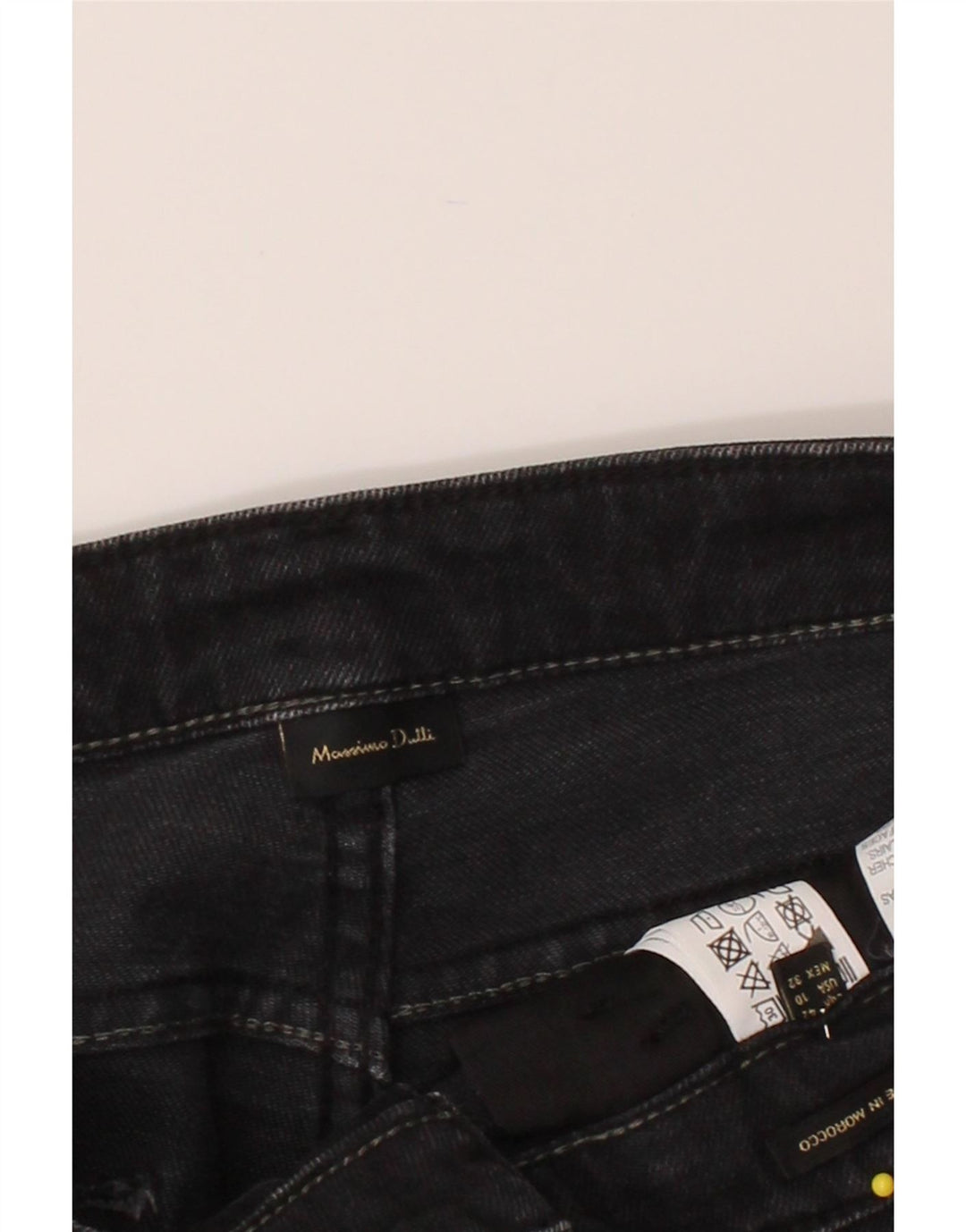 MASSIMO DUTTI Womens Straight Jeans EU 42 Large W34 L26 Black Cotton Vintage Massimo Dutti and Second-Hand Massimo Dutti from Messina Hembry 