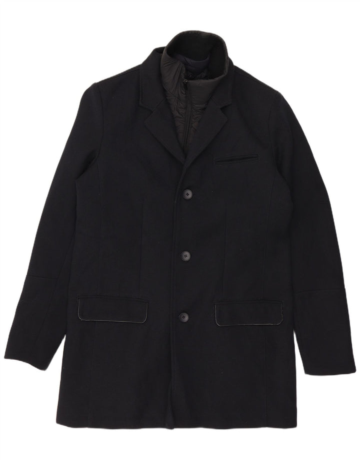 Cappotto da uomo Jules UK 40 grande in cotone blu navy