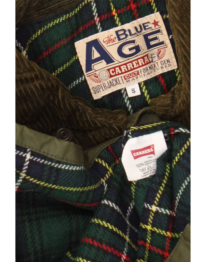 Giacca da uomo in cotone cerato Carrera UK 36 piccolo acrilico verde