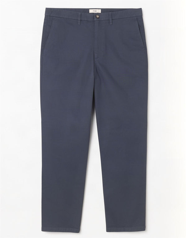 Pantaloni chino vestibilità regolare da uomo Marks & Spencer W38 L31 cotone blu