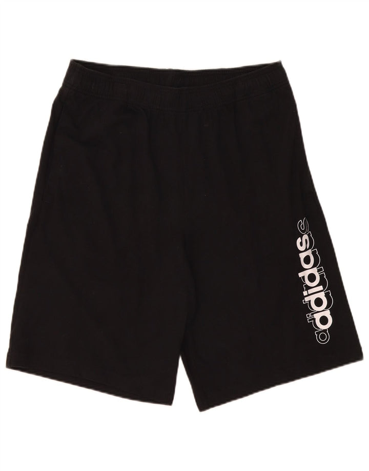 Pantaloncini sportivi Adidas da uomo con grafica media in cotone nero