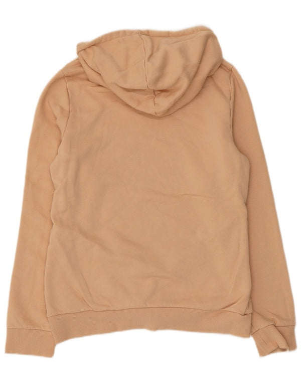 Felpa con cappuccio grafica da donna Adidas UK 12/14 Cotone beige medio