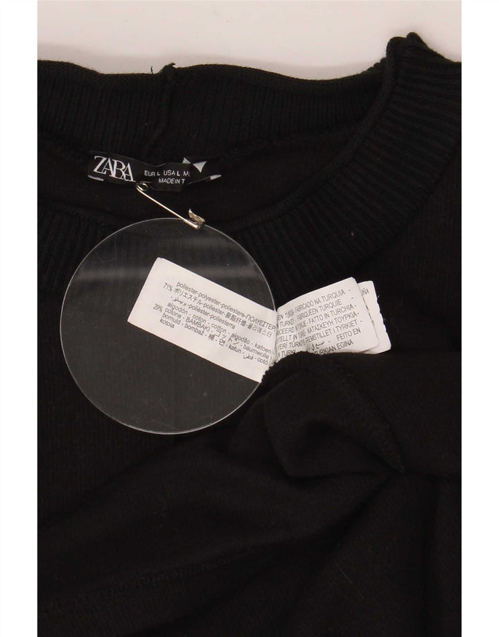 Abito a trapezio da donna Zara UK 16 grande poliestere nero