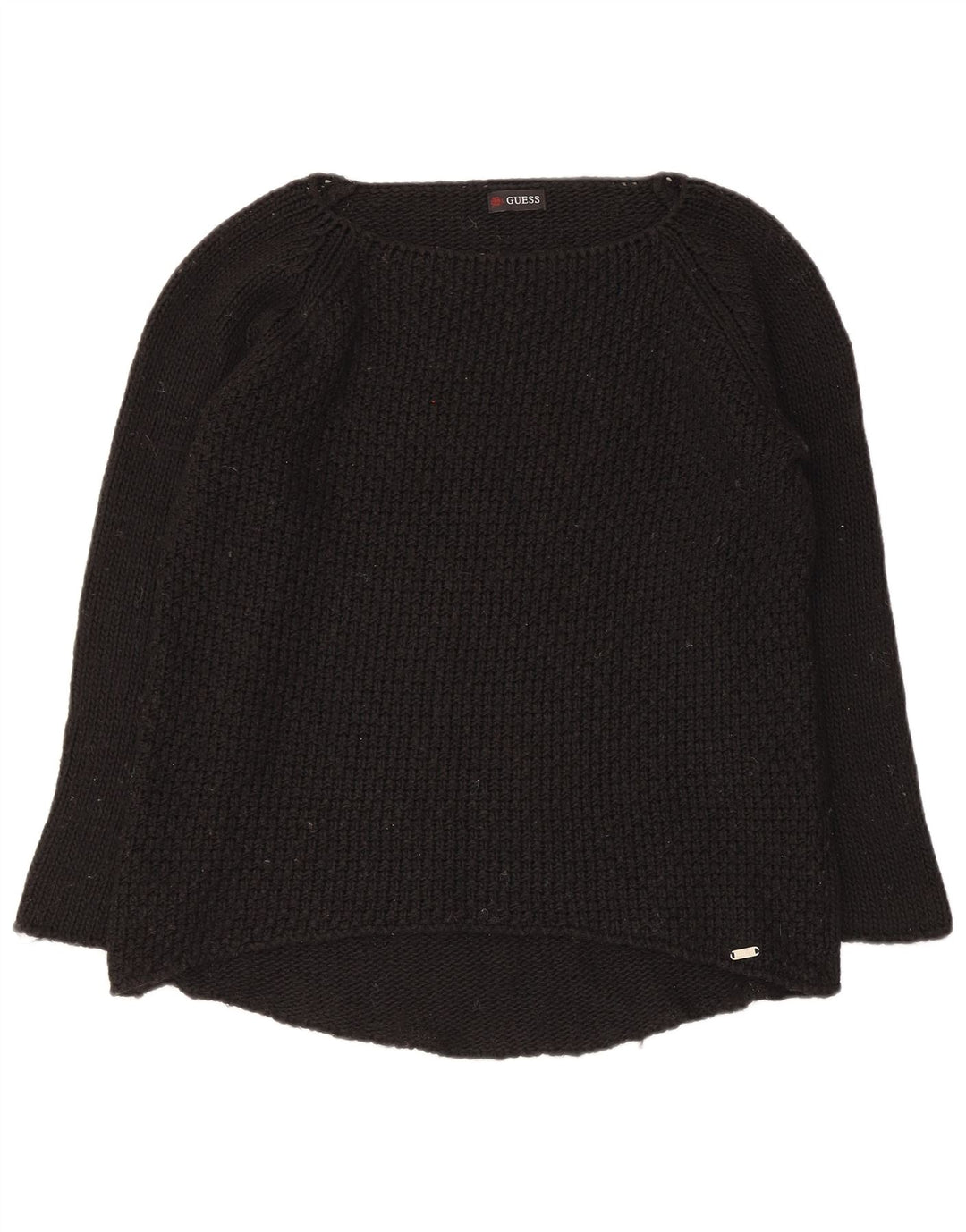 Maglione maglione con scollo a barca da donna Guess UK 12 medio nero