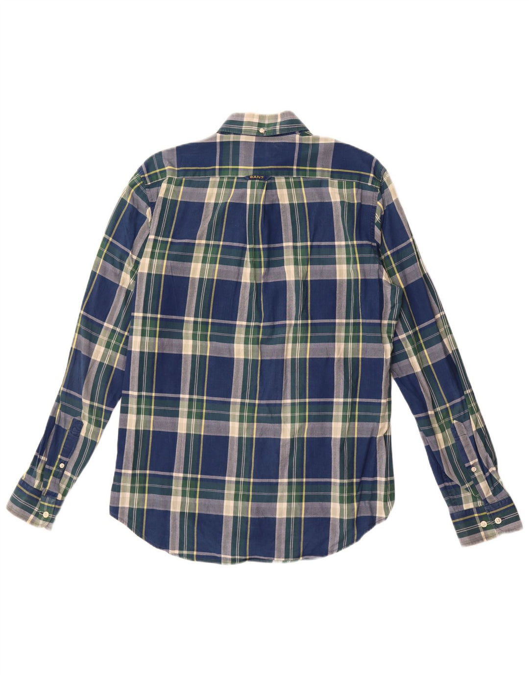 Gant Camicia da uomo vestibilità regolare in cotone a quadri blu navy medio