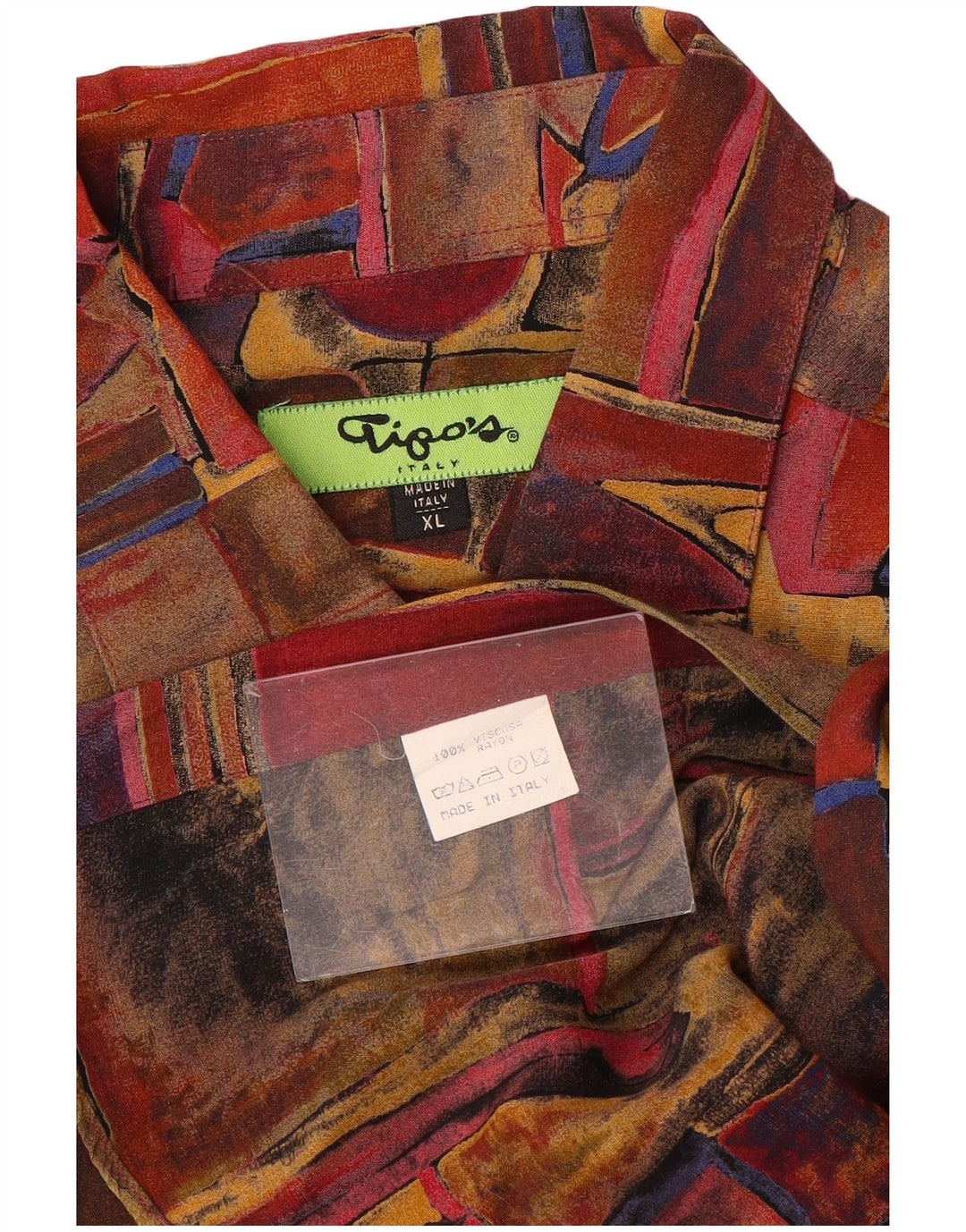 Camicia da uomo a maniche corte Tipo' S XL Patchwork multicolore