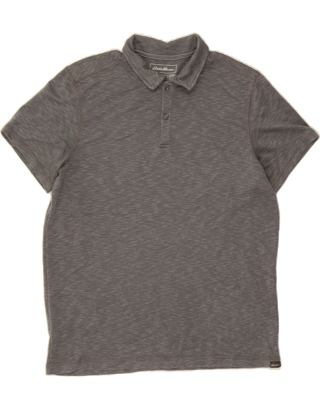 EDDIE BAUER Mens Polo Shirt Large Grey Cotton Vintage Eddie Bauer and Second-Hand Eddie Bauer from Messina Hembry 