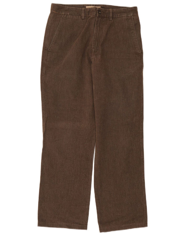 Pantaloni chino dritti da uomo Avirex W33 L30 in cotone marrone