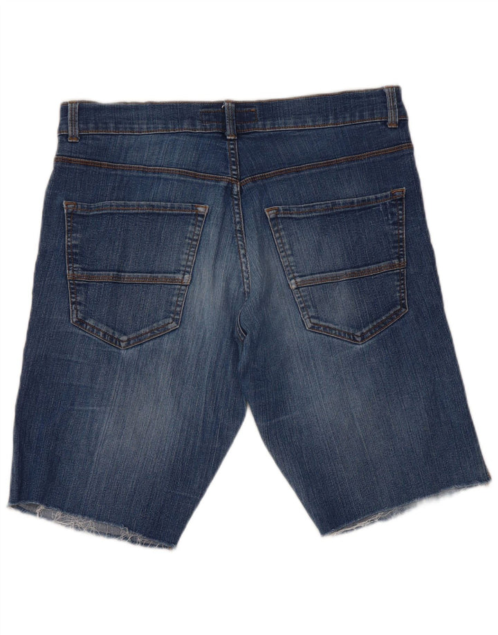 TRUSSARDI Mens Denim Shorts W33 Medium Blue