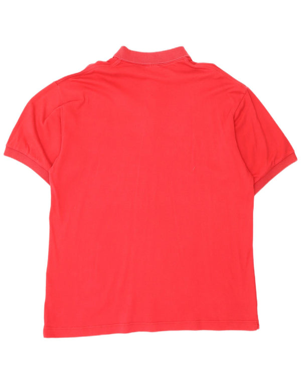 Polo Nike da uomo vestibilità ampia UK 39/41 cotone rosso medio
