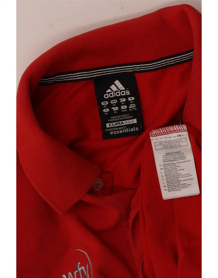 Polo Adidas da uomo XL in cotone rosso