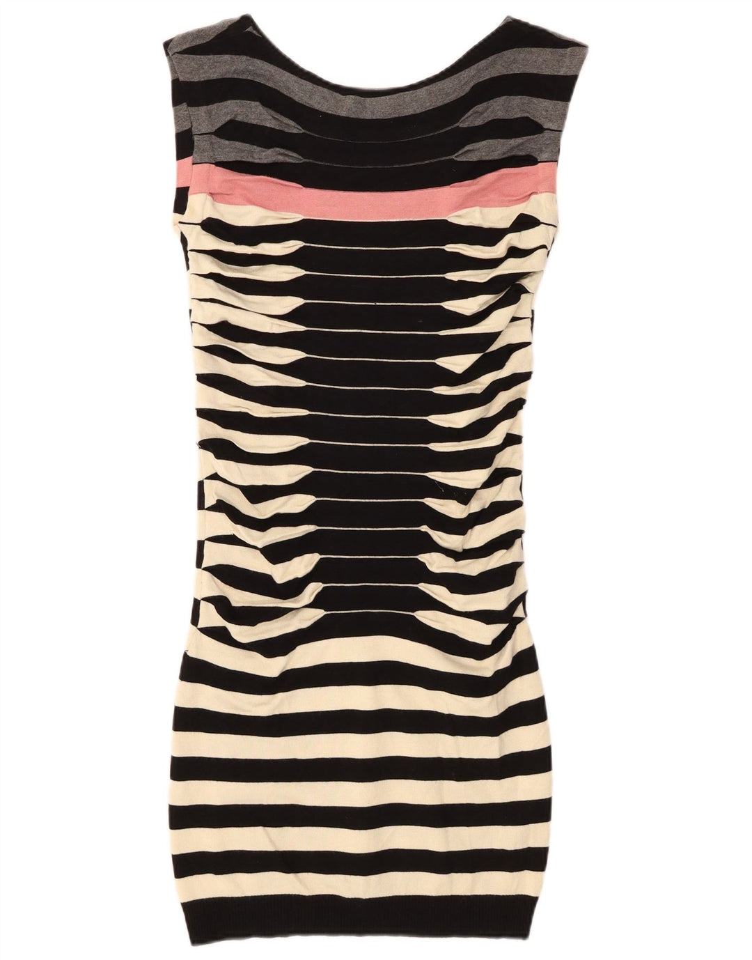 Abito aderente senza maniche da donna Ted Baker taglia 2 piccolo a righe nere