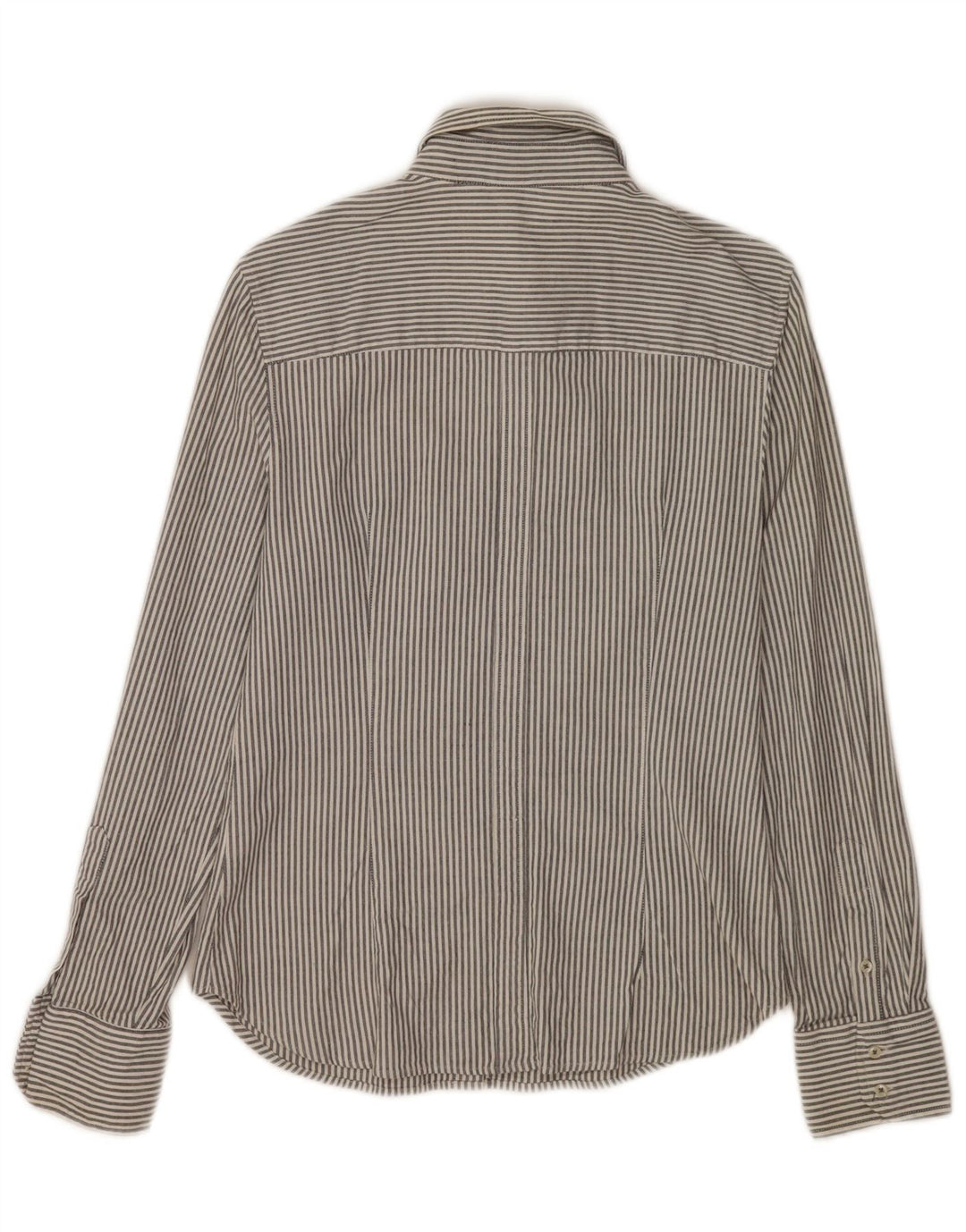 Camicia Zara da donna UK 12 Cotone gessato grigio medio