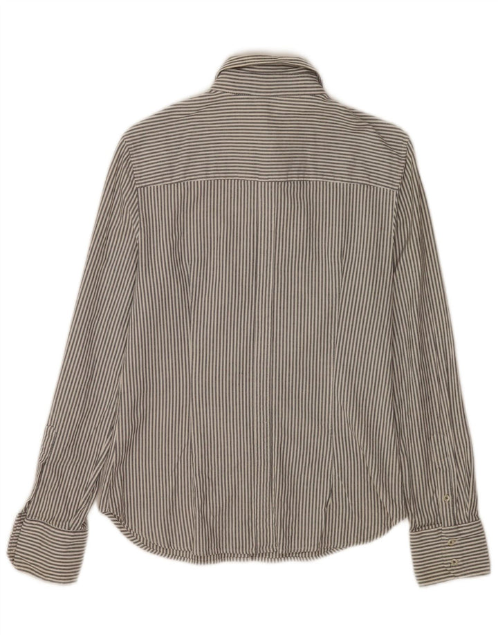 Camicia Zara da donna UK 12 Cotone gessato grigio medio