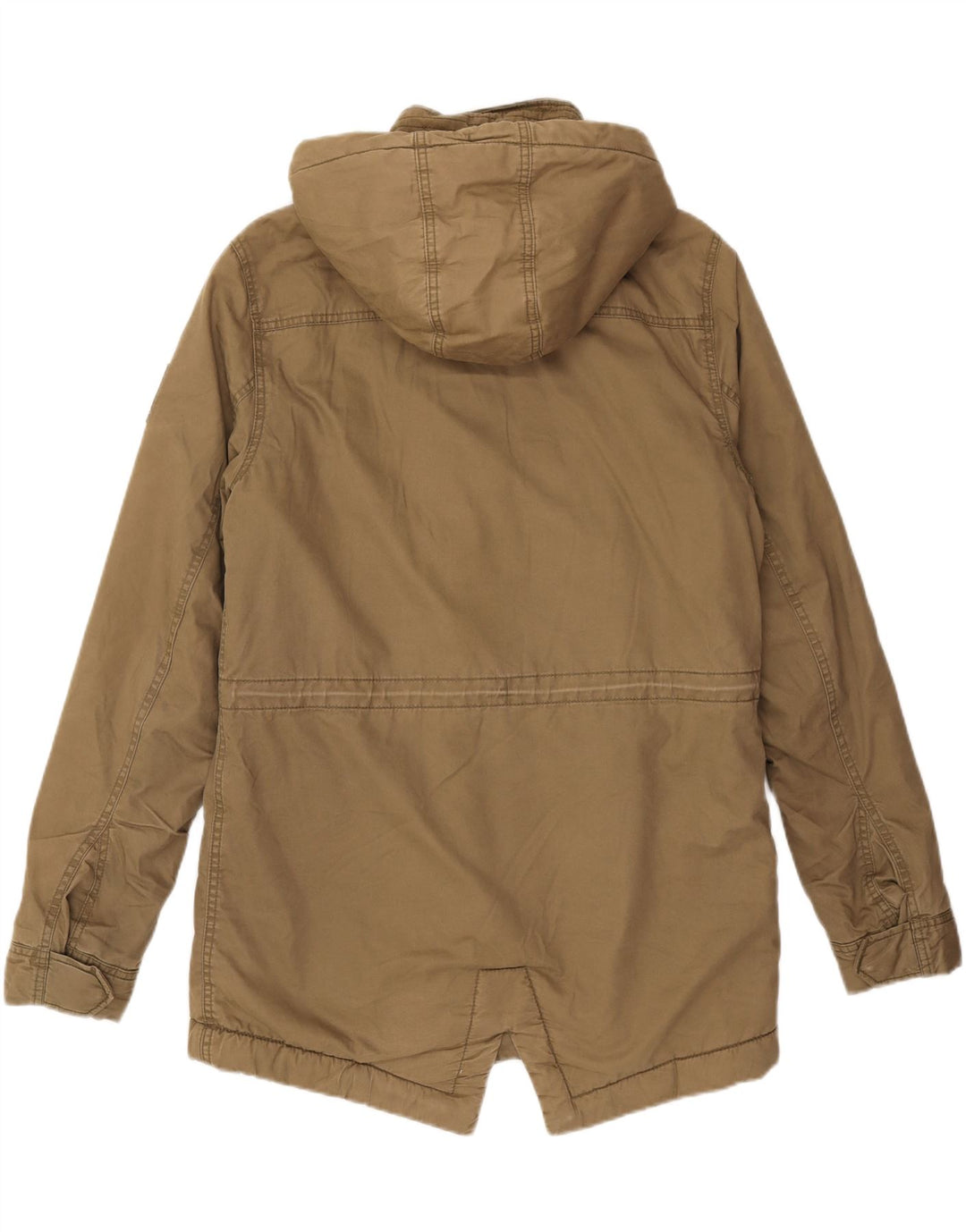 Giacca parka da uomo con cappuccio Superdry UK 40 grande cotone kaki