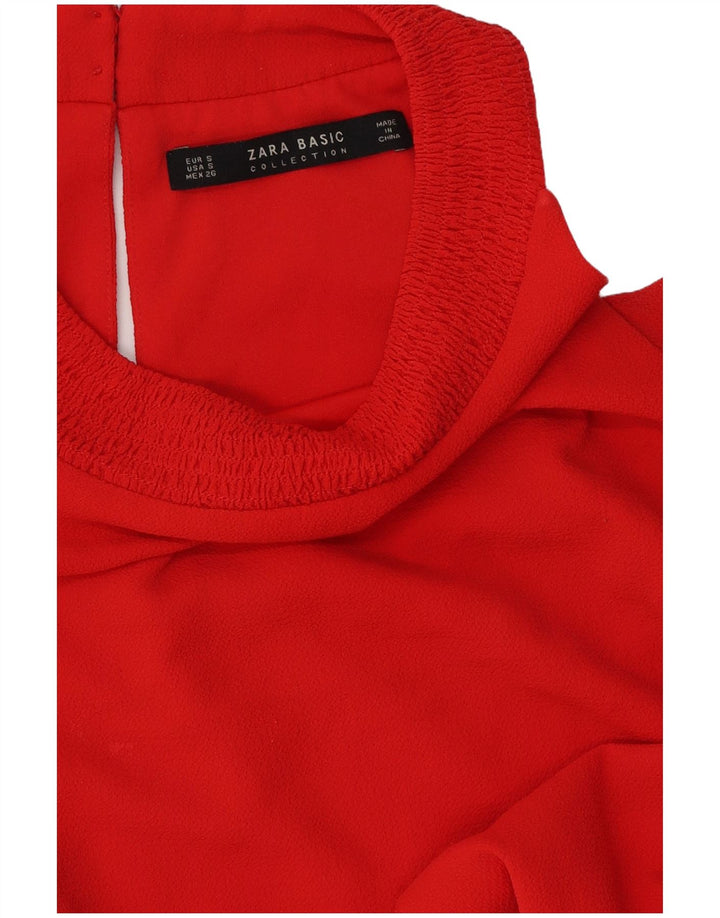 Abito Zara da donna con spalle scoperte UK 10 piccolo rosso