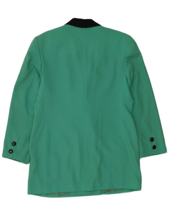 Giacca blazer doppiopetto da donna HAUBER UK 16 grande turchese
