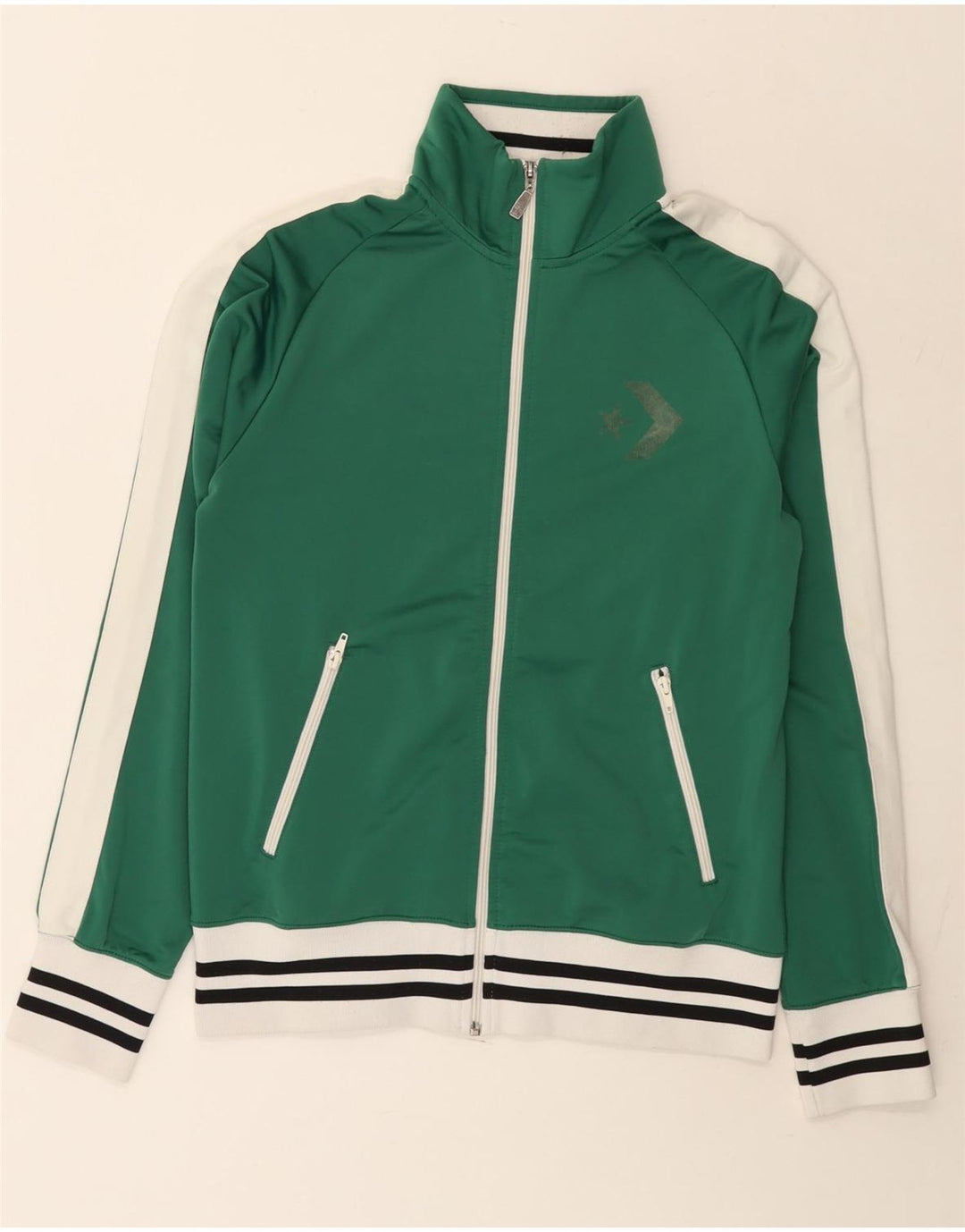 Giacca da tuta da donna Converse UK 14 Colorblock verde medio