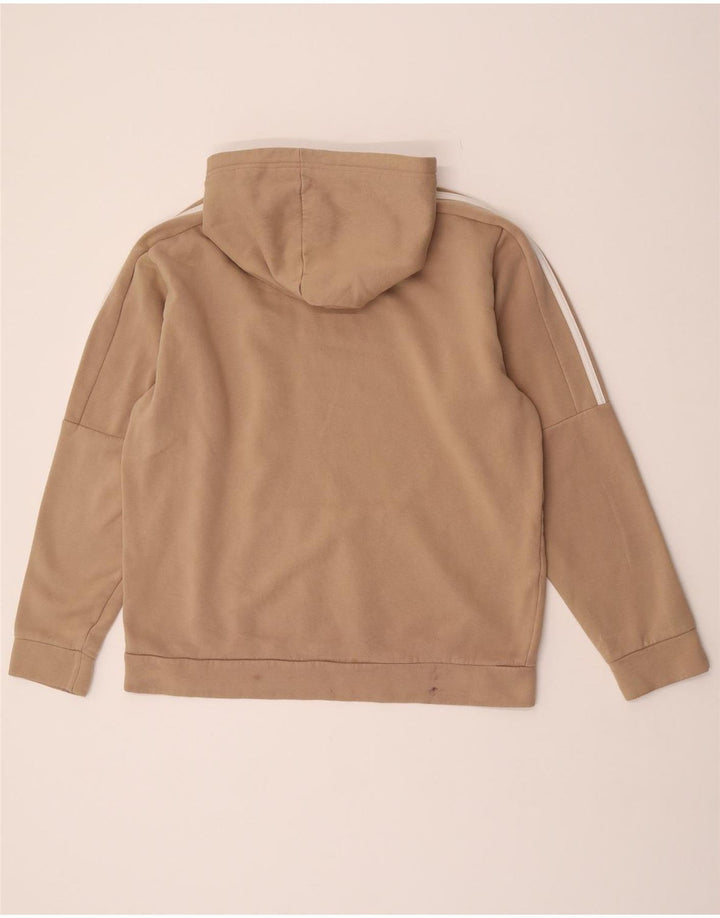 Felpa con cappuccio da uomo Adidas in cotone beige medio