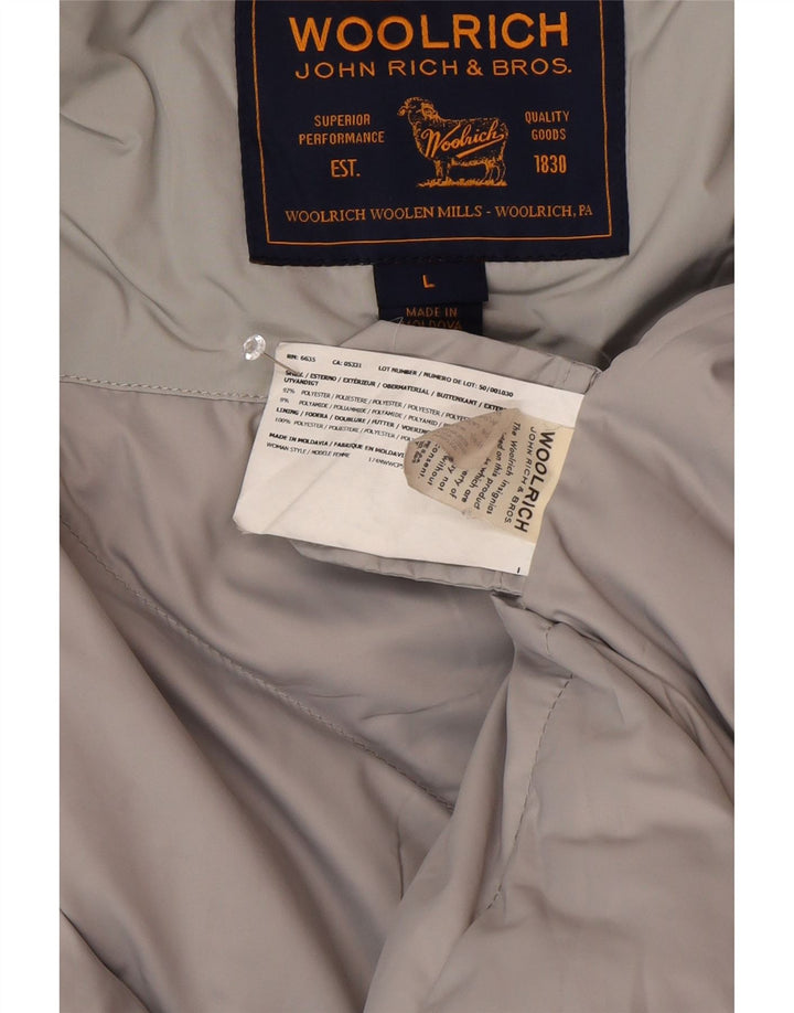 Giacca Parka con cappuccio da donna Woolrich UK 16 Large Grey Poliestere invernale