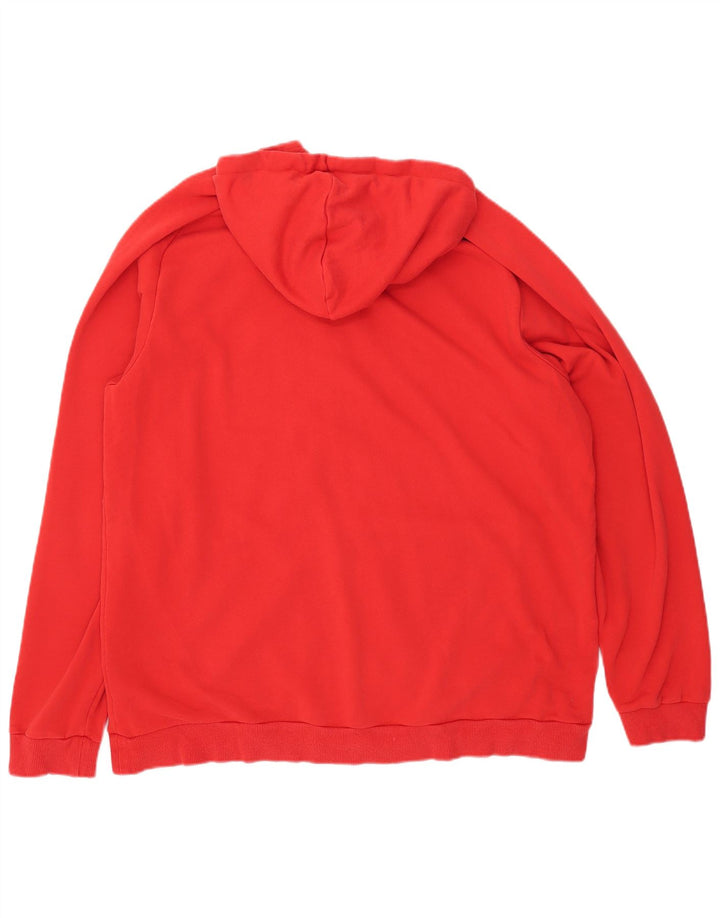 Felpa con cappuccio e zip grafica PUMA da uomo 2XL in cotone rosso