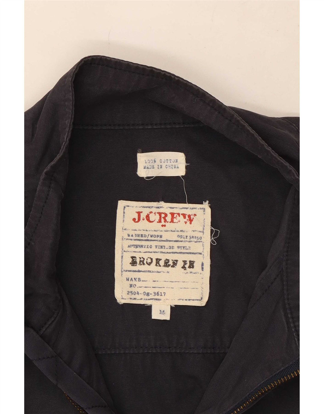 Giubbotto bomber da uomo J. Crew UK 38 cotone blu navy medio