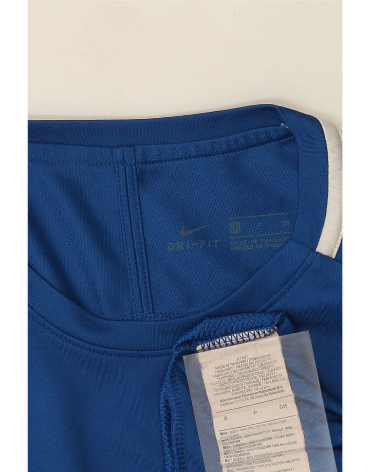 T-shirt Nike Dri Fit da uomo, piccola, in poliestere color block blu