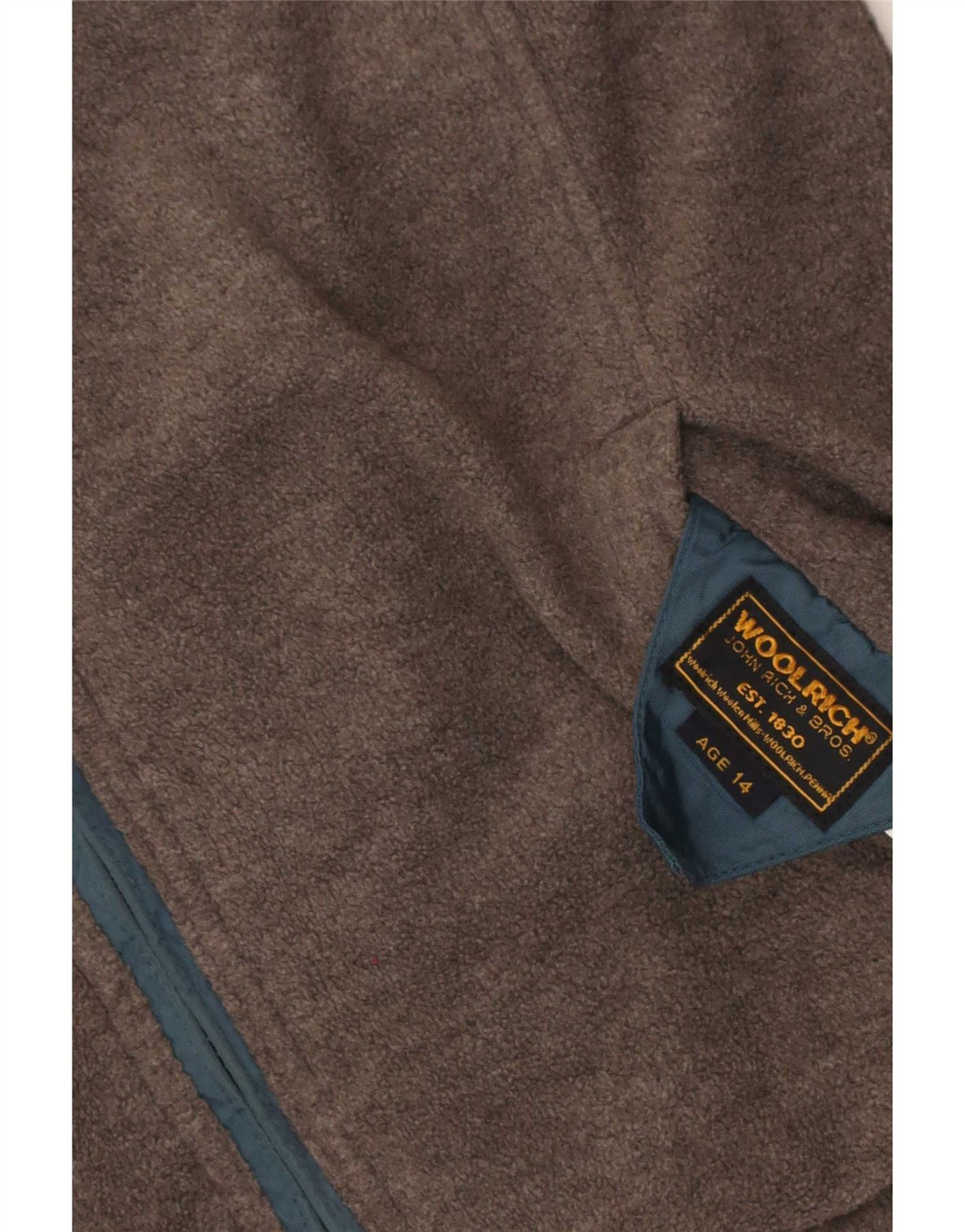 Giacca reversibile con cappuccio Woolrich per ragazzi 13-14 anni in nylon blu