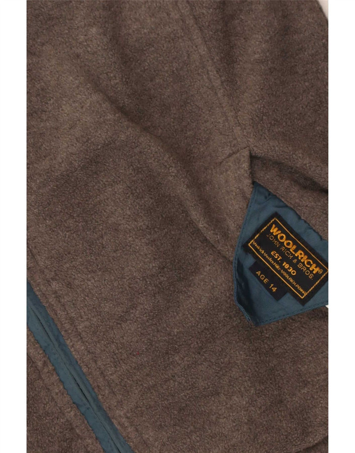 Giacca reversibile con cappuccio Woolrich per ragazzi 13-14 anni in nylon blu