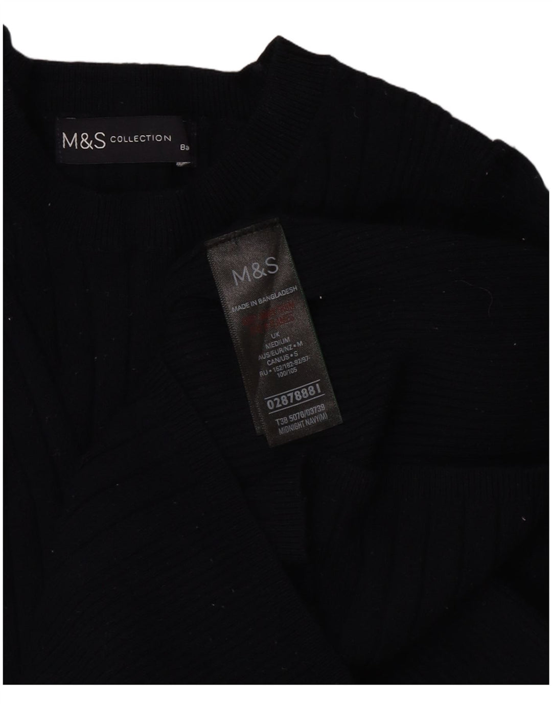 Maglione maglione con scollo a barca da donna Marks & Spencer UK 12 medio blu navy