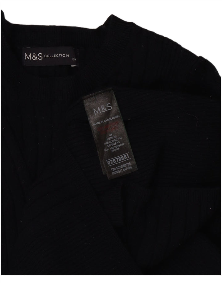 Maglione maglione con scollo a barca da donna Marks & Spencer UK 12 medio blu navy