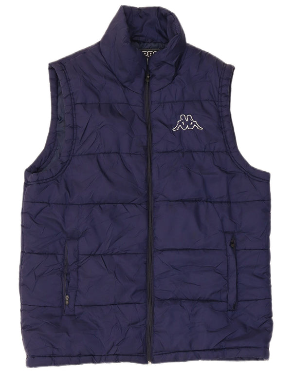 Gilet imbottito da uomo Kappa UK 40 Large blu navy in poliammide