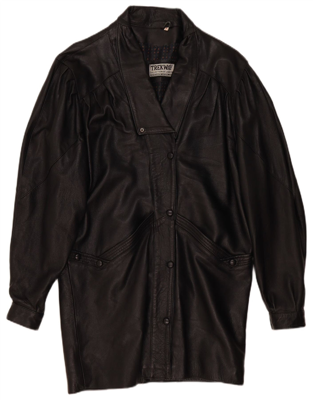 Cappotto in pelle da donna Trekway UK 10 piccolo nero
