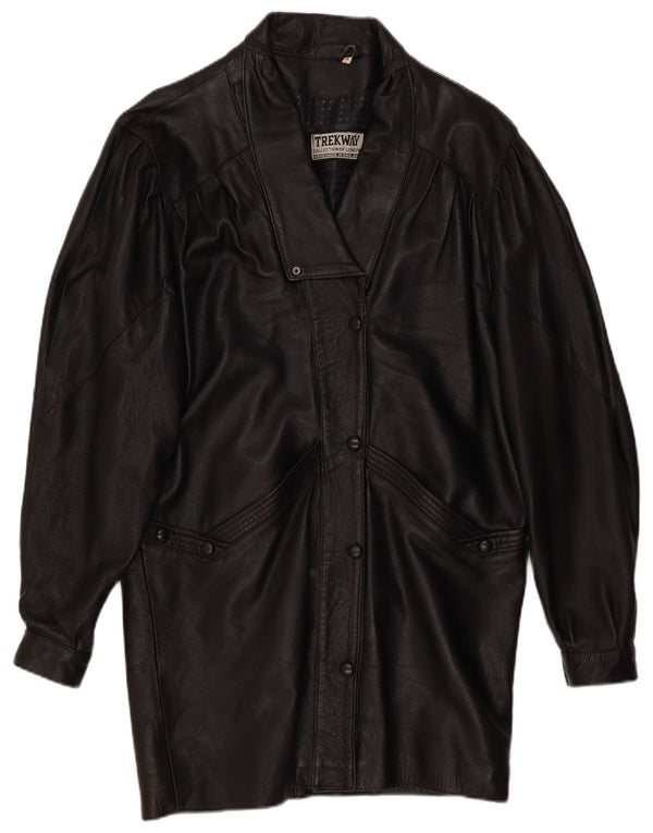 Cappotto in pelle da donna Trekway UK 10 piccolo nero