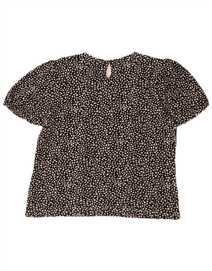 Camicetta da donna French Connection Top UK 14 Cotone maculato nero medio