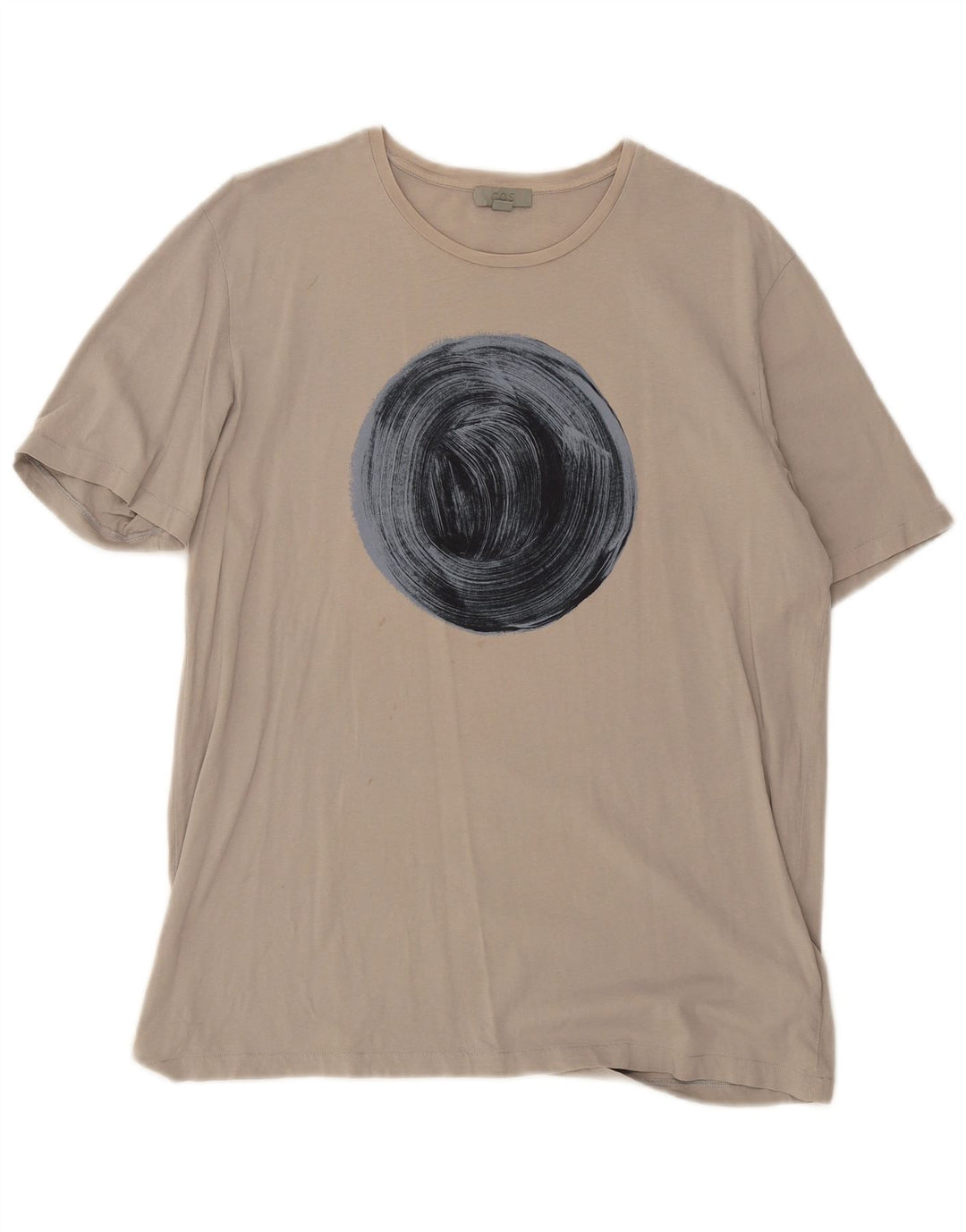 T-shirt grafica da uomo Cos Top XL in cotone grigio