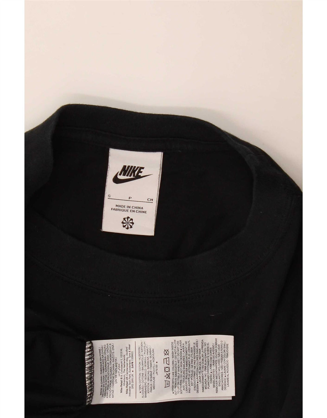 T-shirt Nike da uomo Top Small in cotone nero