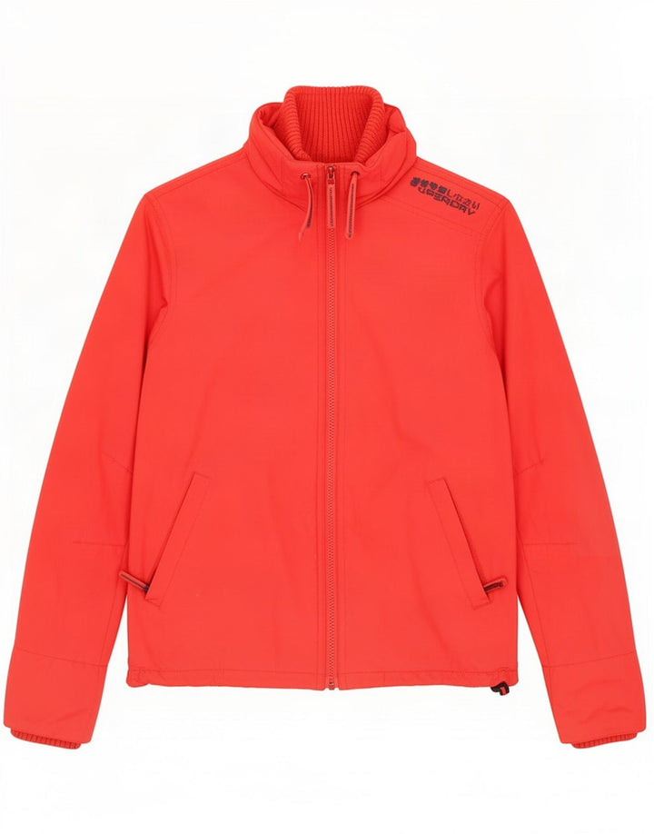 Giacca antipioggia da donna Superdry UK 18 XL nylon rosso