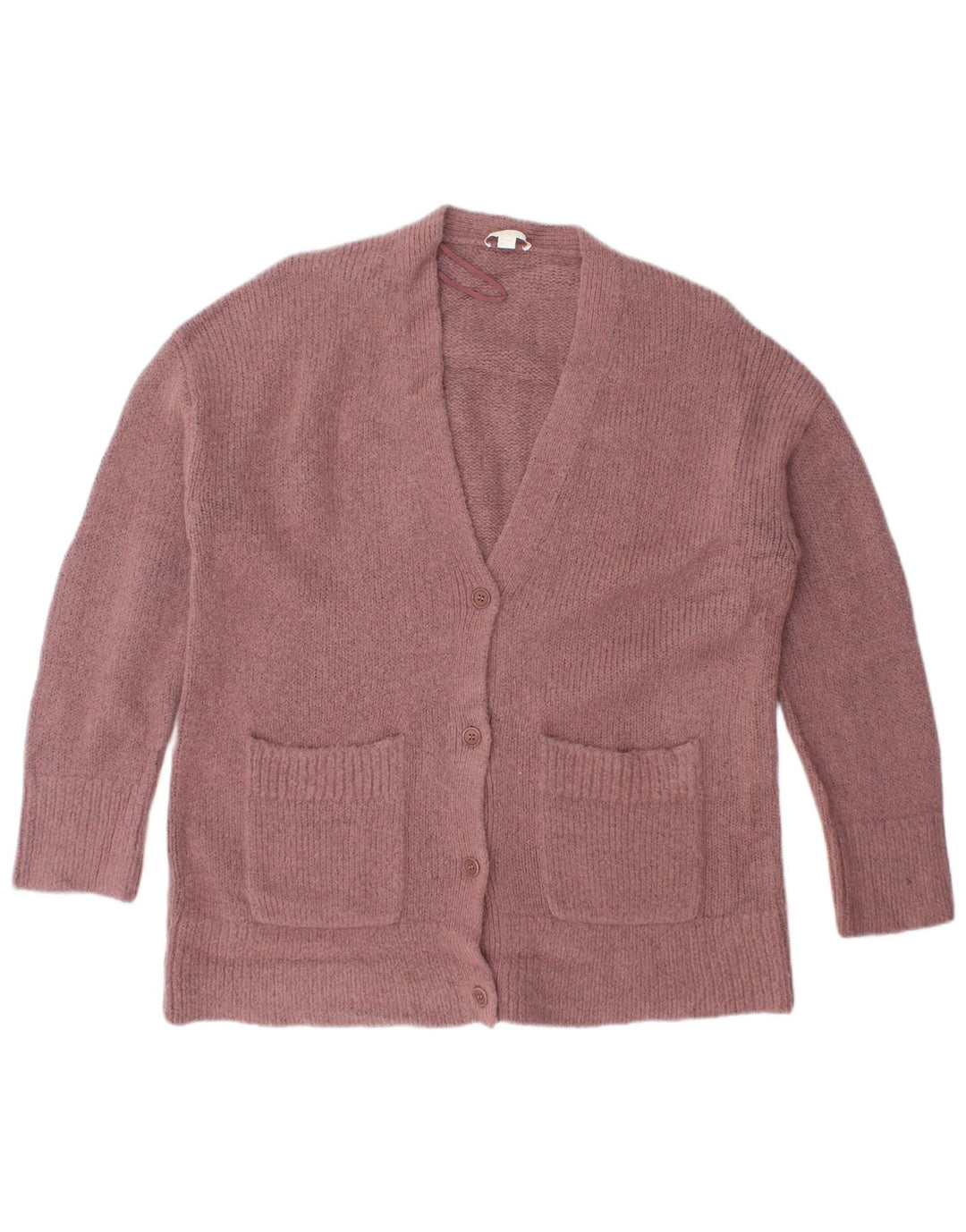 Maglione cardigan oversize da donna Cos UK 10 piccolo lana di alpaca rosa