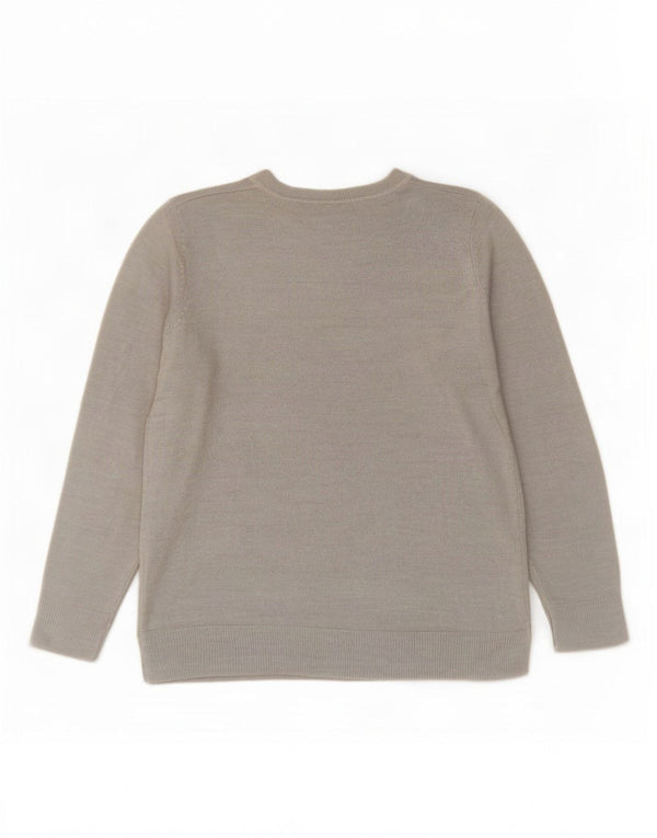 Maglione maglione oversize con scollo a barca da donna Marks & Spencer UK 10 piccolo grigio