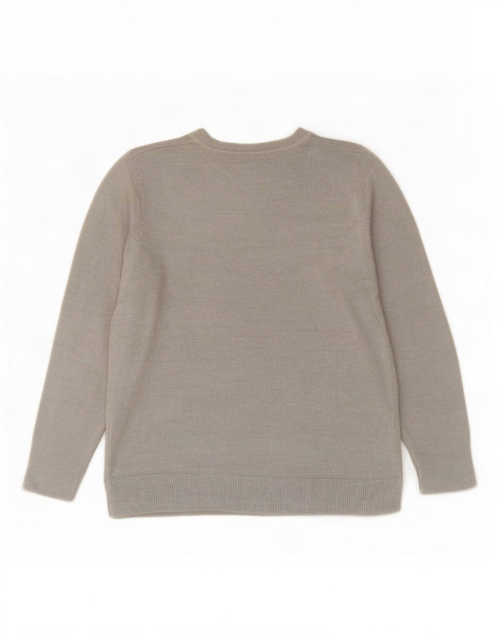 Maglione maglione oversize con scollo a barca da donna Marks & Spencer UK 10 piccolo grigio