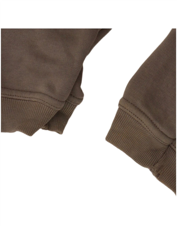 Maglione con cappuccio e zip grafica da donna QUIKSILVER UK 14 grande cotone grigio