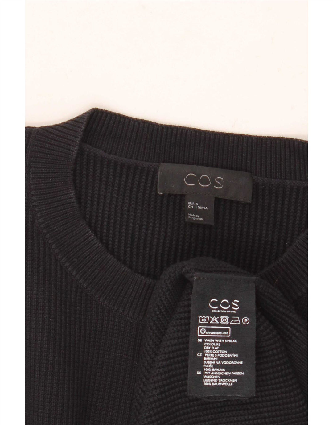 Maglione girocollo da uomo Cos piccolo in cotone nero