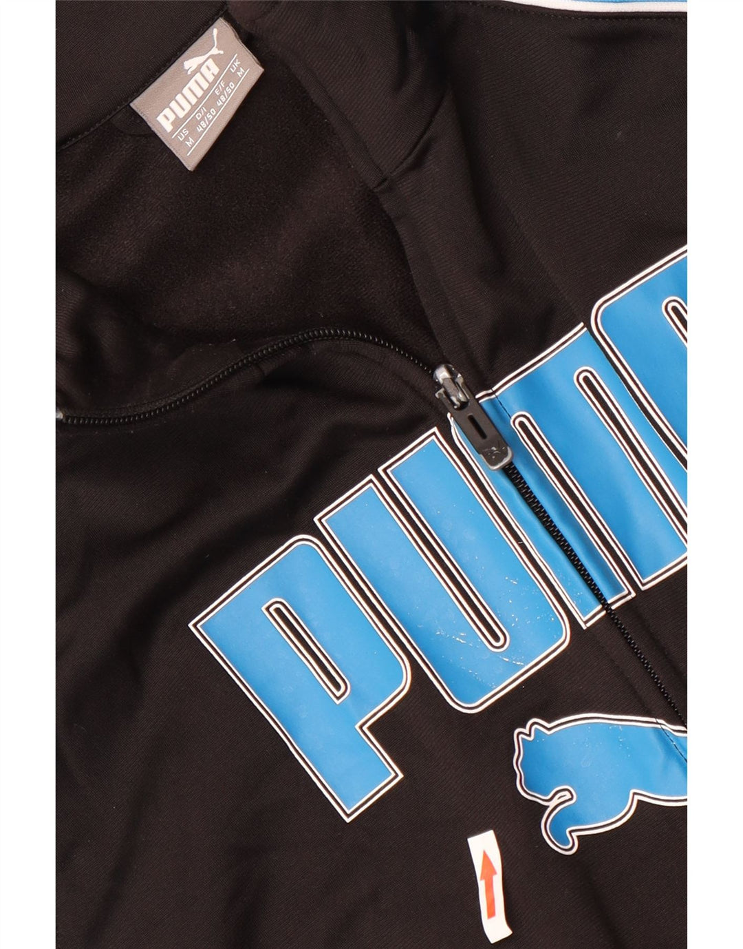 Giacca da ginnastica grafica da uomo Puma, colore nero medio, in poliestere a blocchi di colore