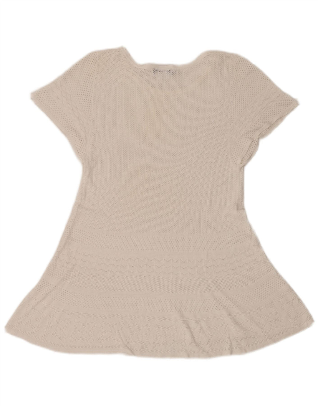 Max & Co. Abito da donna a trapezio trasparente all'uncinetto UK 10 piccolo bianco