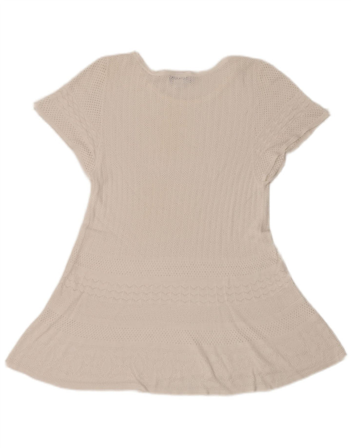 Max & Co. Abito da donna a trapezio trasparente all'uncinetto UK 10 piccolo bianco